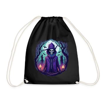 Gruseliges Halloween-partykostüm Zombie - Drawstring Bag - black - Front
