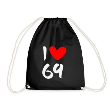 J'aime 69 - Sac de sport léger - noir - Devant