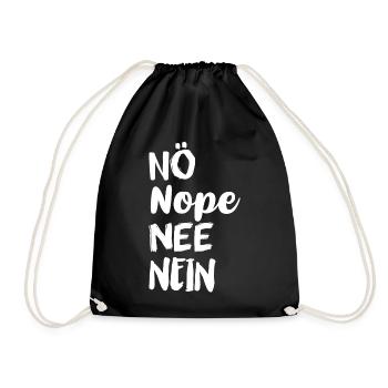 Nein - Turnbeutel - Schwarz - Vorne