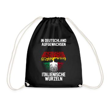 Italiener Deutschland Italia Italiener Italienisch - Turnbeutel - Schwarz - Vorne