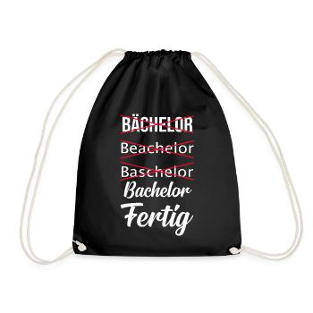Bachelorabschluss Bachelorparty Bachelor Bachelort - Turnbeutel - Schwarz - Vorne