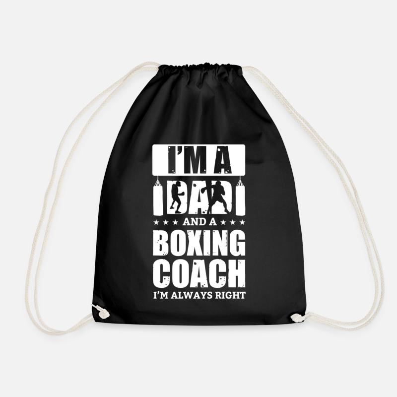 Boxen Boxer Boxerin Boxkampf Boxtraining - Turnbeutel - Schwarz
