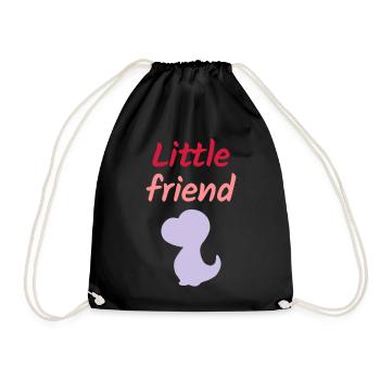 Little friend (Dinosaurierbaby) - Turnbeutel - Schwarz - Vorne