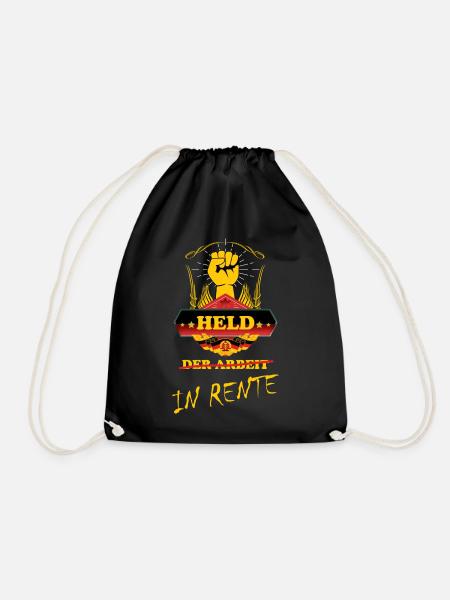 Held der Arbeit in Rente - Rentner Geschenk - Turnbeutel - Schwarz