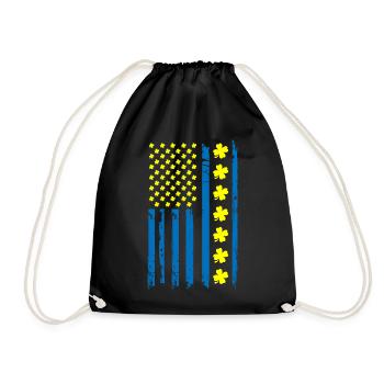 Ukraine Amérique Drapeau Cloverleaf - Sac de sport léger - noir - Devant