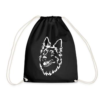 Harzer Fuchs Head "Black Edition" - Drawstring Bag - black - Front