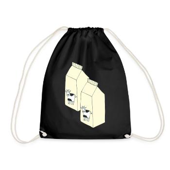 tetrapack milch - Turnbeutel - Schwarz - Vorne