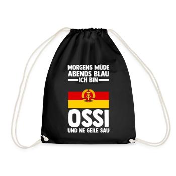 Ostdeutschland Ossi Deutschland DDR - Turnbeutel - Schwarz - Vorne