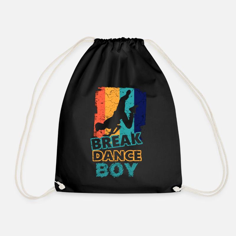Breakdance Junge Breakdancer Tanzen - Turnbeutel - Schwarz