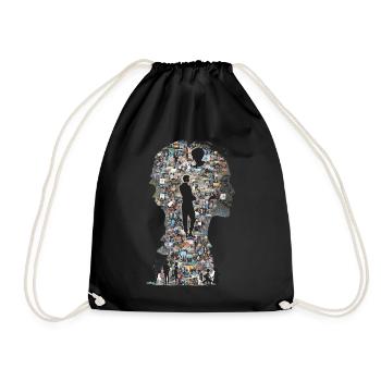 Le puzzle humain - Sac de sport léger - noir - Devant
