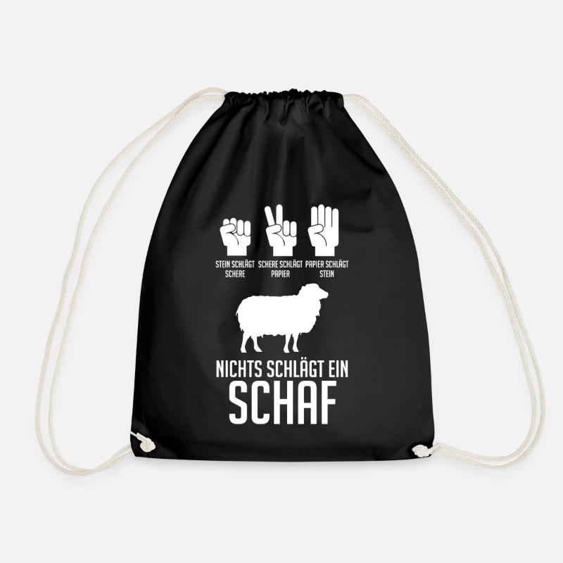 Landwirt Schäfer Bauernhof Schafe - Turnbeutel - Schwarz