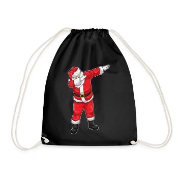 Weihnachtsmann Weihnachten Hip Hop Tanz - Turnbeutel - Schwarz - Vorne