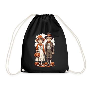 Vintage Trick or Treat Halloween enfants - Sac de sport léger - noir - Devant