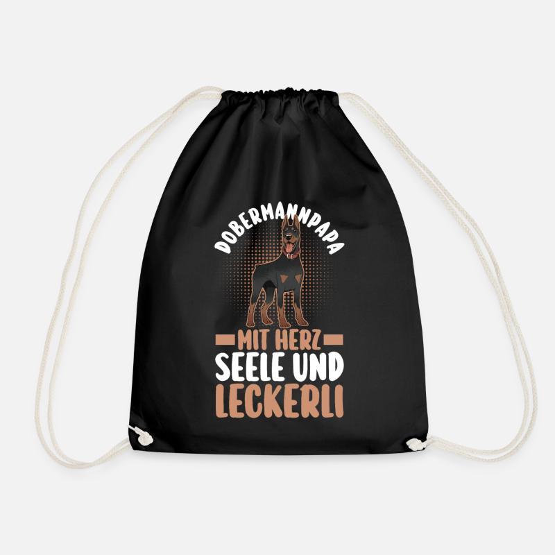 Dobermannpapa Hundepapa Hund Dobermann - Turnbeutel - Schwarz