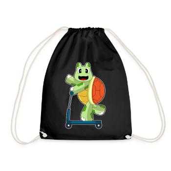 Scooter tortue - Sac de sport léger - noir - Devant