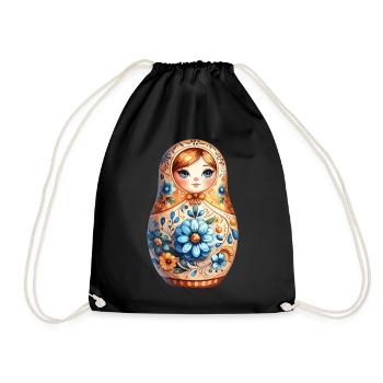 Matryoshka Noble Gift - Drawstring Bag - black - Front