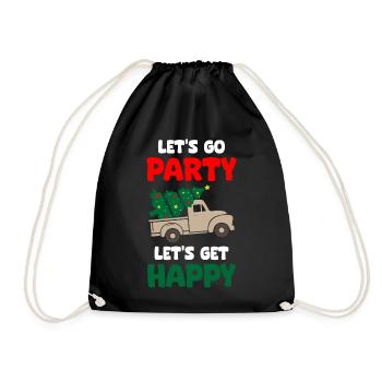 Lets Go Party Soyons Joyeux Noël - Sac de sport léger - noir - Devant