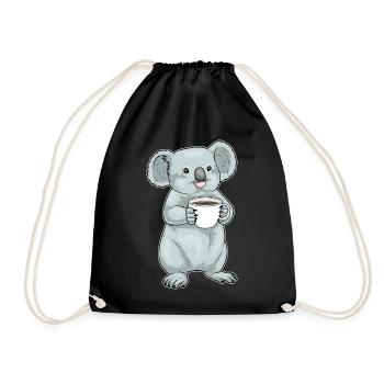 Koala Coffee Mug - Drawstring Bag - black - Front