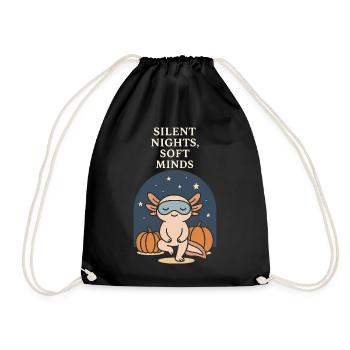 Axolotl Silent Nights Halloween - Drawstring Bag - black - Front