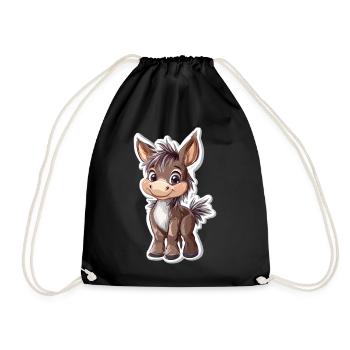 donkey - Drawstring Bag - black - Front