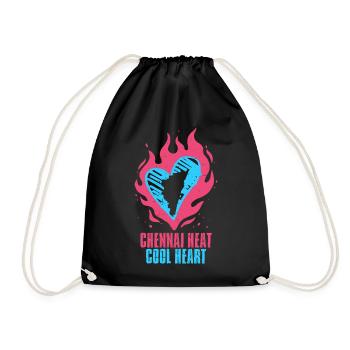 Tamoul Tamilisch Sri Lanka Chennai Chaleur Cool Coeur - Sac de sport léger - noir - Devant