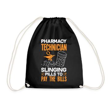 Pharmacist Pharmaceutical Technical - Drawstring Bag - black - Front