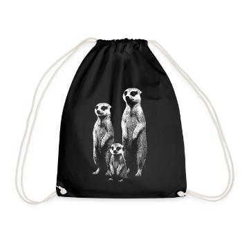 Lumière suricate - Sac de sport léger - noir - Devant