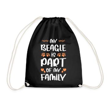 Mein Beagle – Teil der Familie - Turnbeutel - Schwarz - Vorne