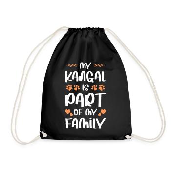 My Kangal belongs to the family - Drawstring Bag - black - Front