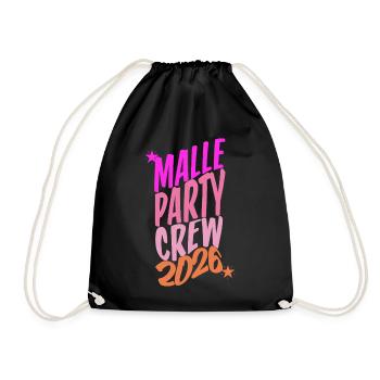 Malle, Party Crew, 2026 - Turnbeutel - Schwarz - Vorne