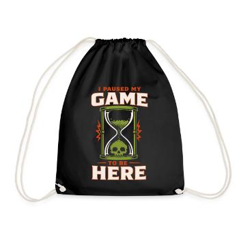 J’ai mis mon jeu en pause pour être ici - Sac de sport léger - noir - Devant