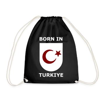 Born in Türkiye Shield - Turnbeutel - Schwarz - Vorne