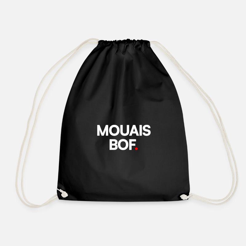 YES WELL. – Minimalist humor reaction - Drawstring Bag - black