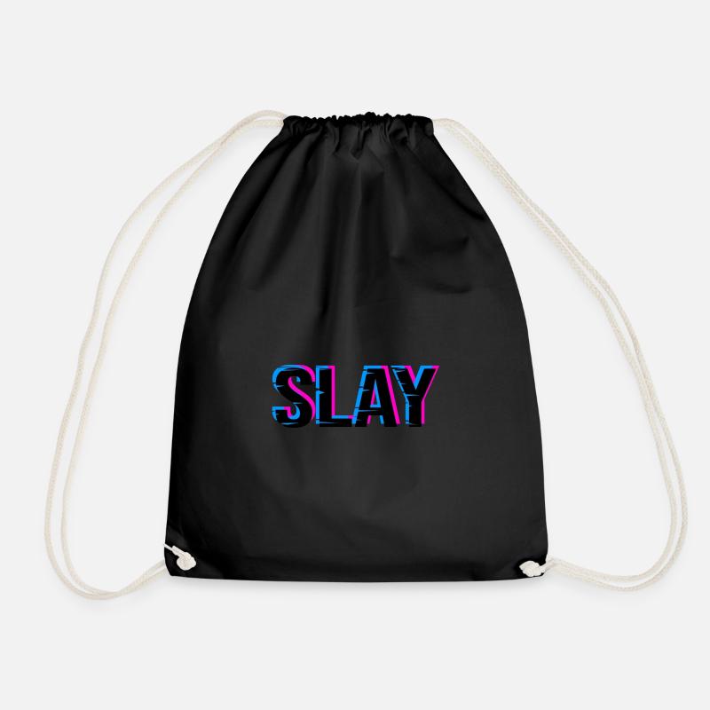 Slay - Drawstring Bag - black