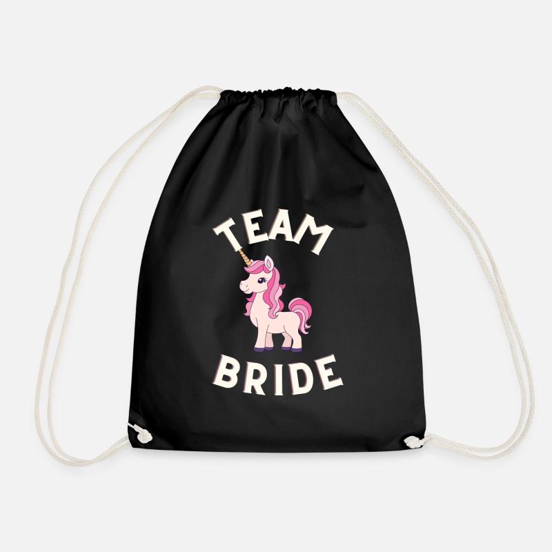 Team Bride Junggesellinnenabschied Motoshirt - Turnbeutel - Schwarz