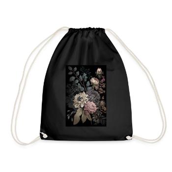 Peinture de fleurs 3 - Sac de sport léger - noir - Devant