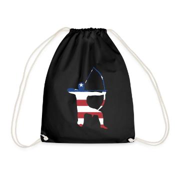 Sport Us Flag Archery - Drawstring Bag - black - Front