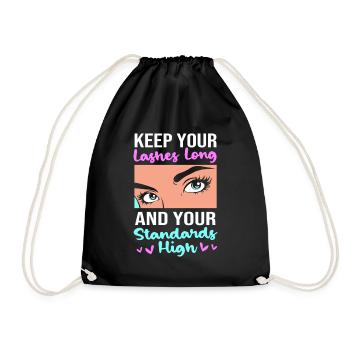Beautician Make-up Cosmetics - Drawstring Bag - black - Front