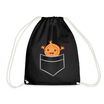 Oignon - Dans la poche poitrine / poche chemise - Sac de sport léger - noir - Devant