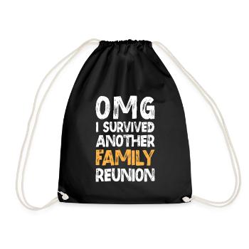 Dear family member Family holiday at home - Drawstring Bag - black - Front