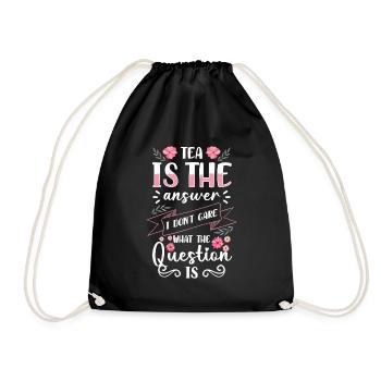 Tea Grandma Tea Lovers - Drawstring Bag - black - Front