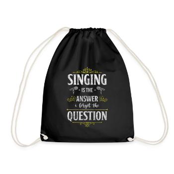 Singing Passion Musical Band - Drawstring Bag - black - Front