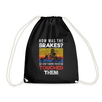 Go-kart kart track race - Drawstring Bag - black - Front
