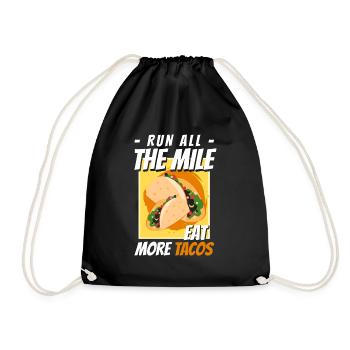 Taco Food Latino Burrito - Drawstring Bag - black - Front