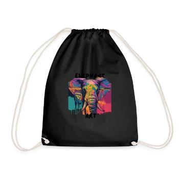 La steppe d’Afrique et les animaux - Sac de sport léger - noir - Devant