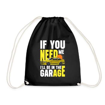Tuning Racing Cars - Drawstring Bag - black - Front