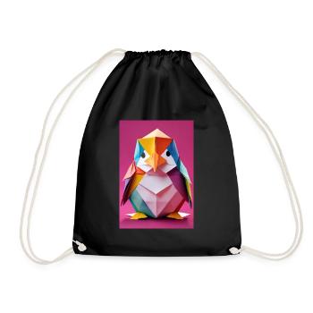 Baby-Pinguin - Turnbeutel - Schwarz - Vorne