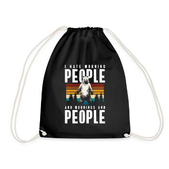 Signes du zodiaque de la forêt forte de la nature sauvage - Sac de sport léger - noir - Devant
