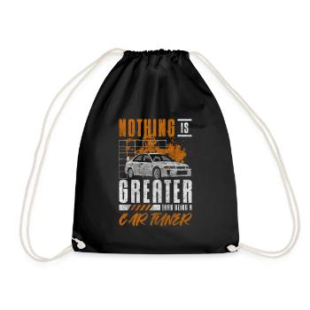 Tuning motorsport garage - Drawstring Bag - black - Front