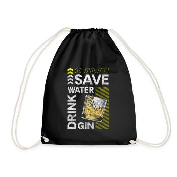Drinks crash - Drawstring Bag - black - Front